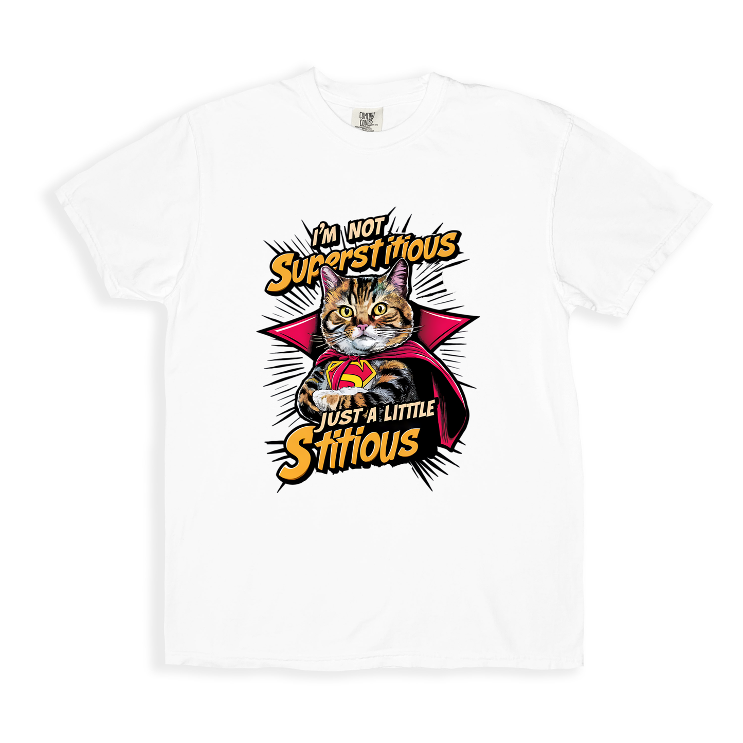 I_m Not Superstitious Just A Little Stitious T-shirt - White