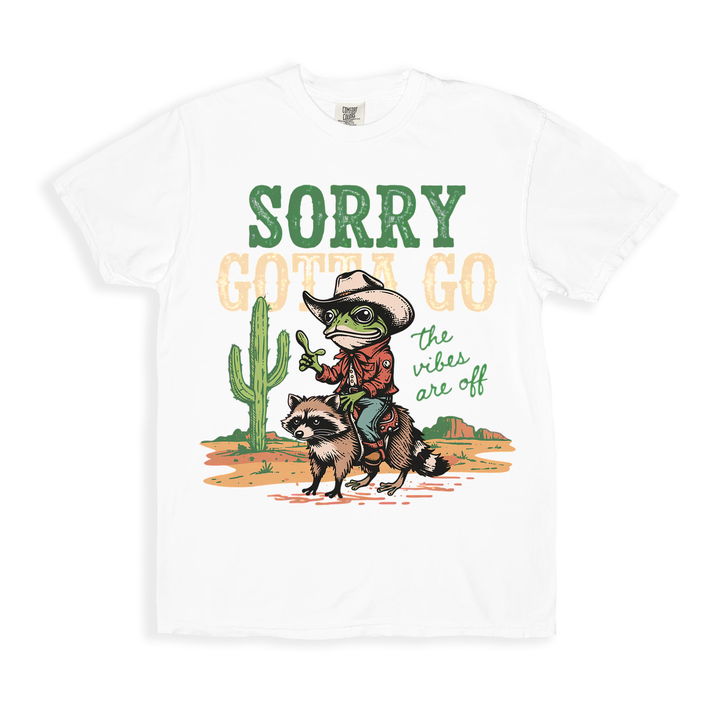 Sorry Gotta Go The Vibes T-shirt - White
