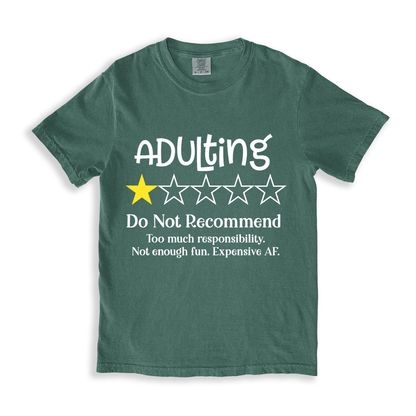 Adulting Do Not Recommend T-shirt