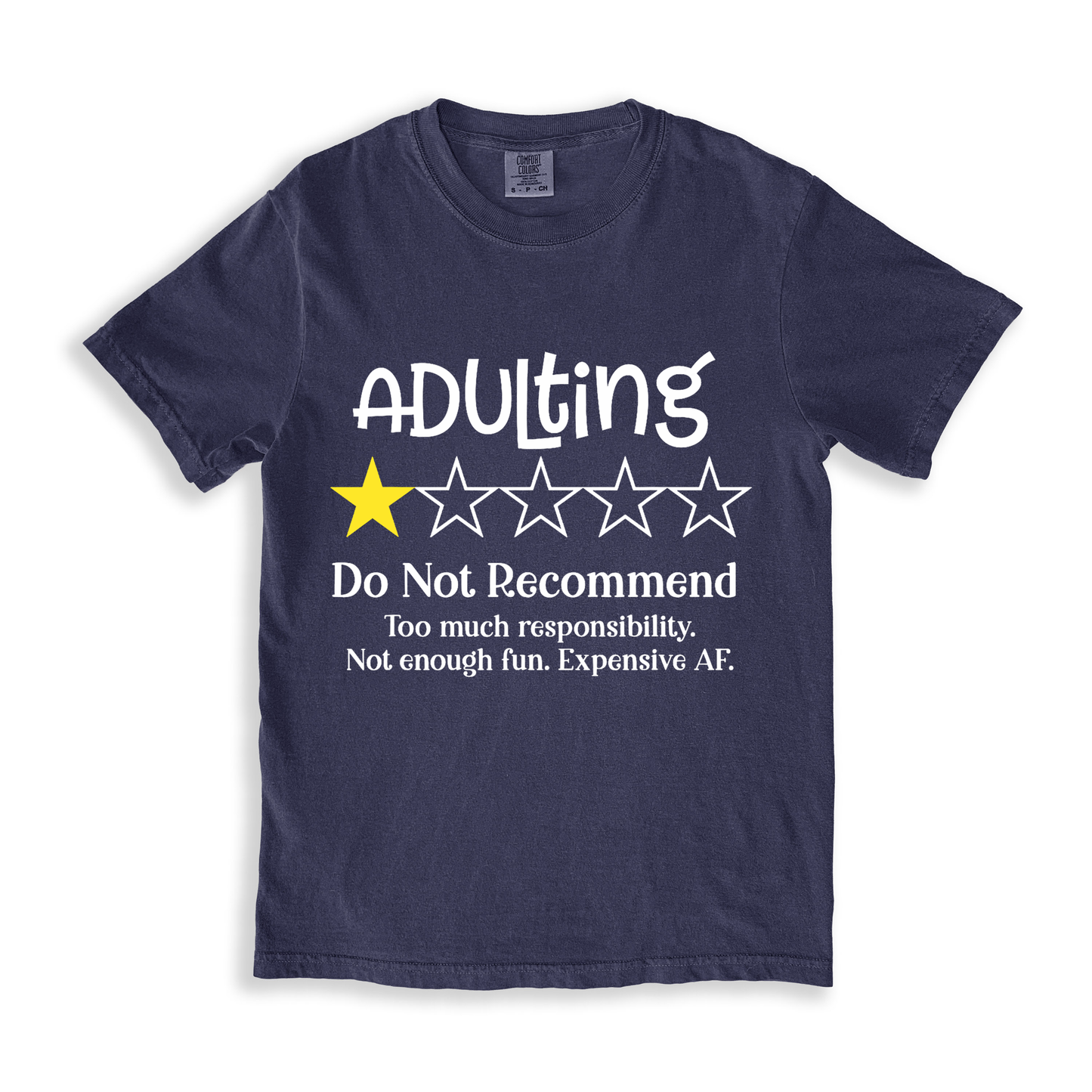 Adulting Do Not Recommend T-shirt