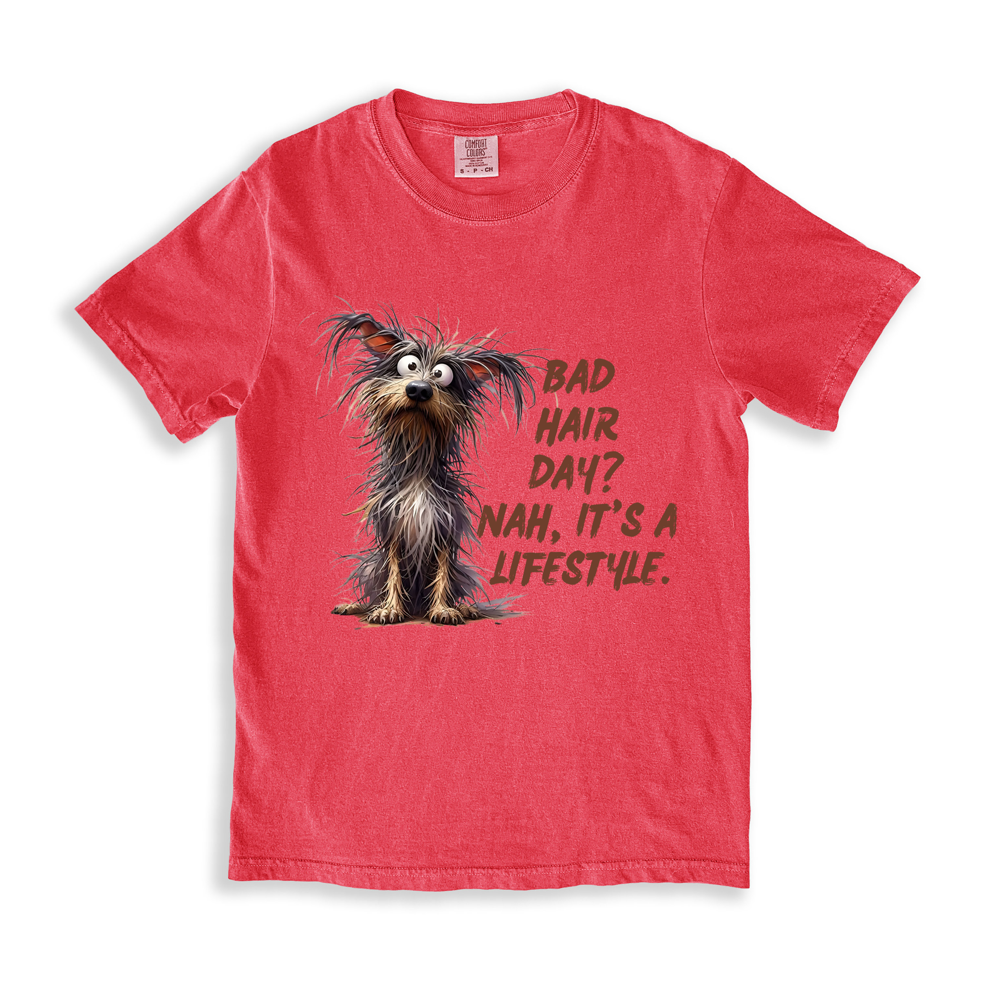 Bad Hair Day T-shirt - Watermelon