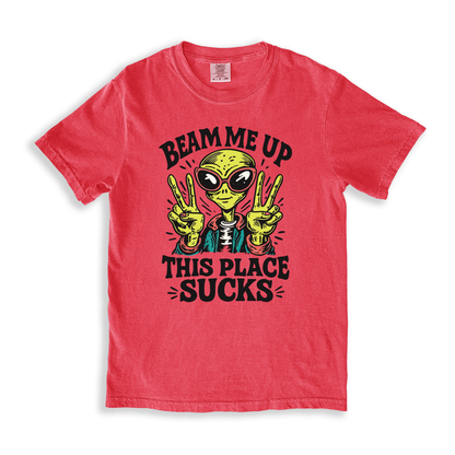 Beam Me Up T-shirt - Watermelon