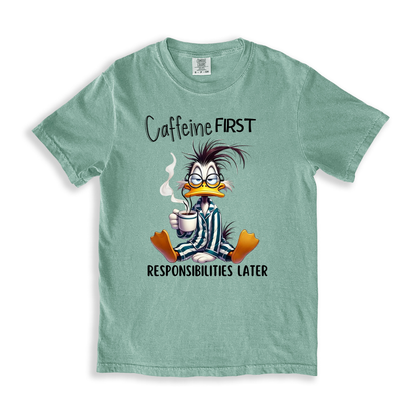Caffeine First T-shirt - Bay
