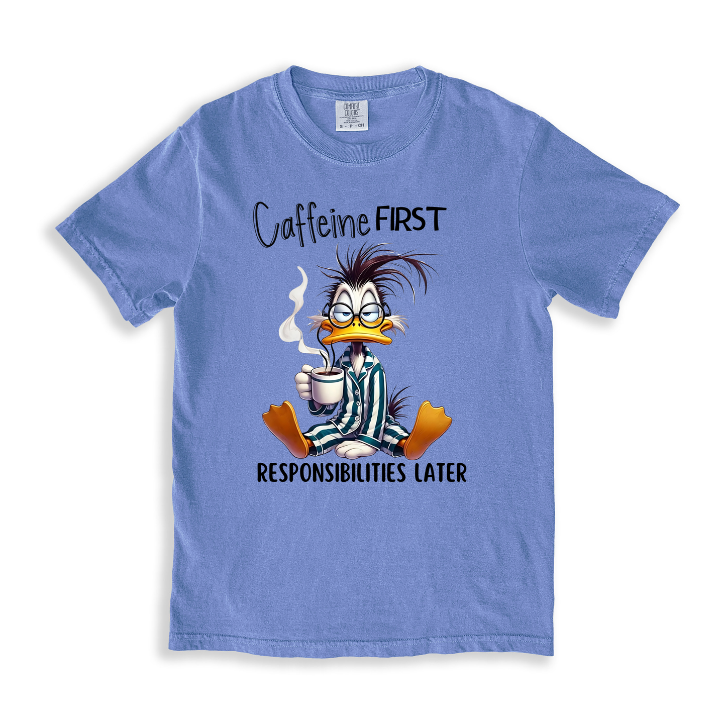Caffeine First T-shirt - BlueJean