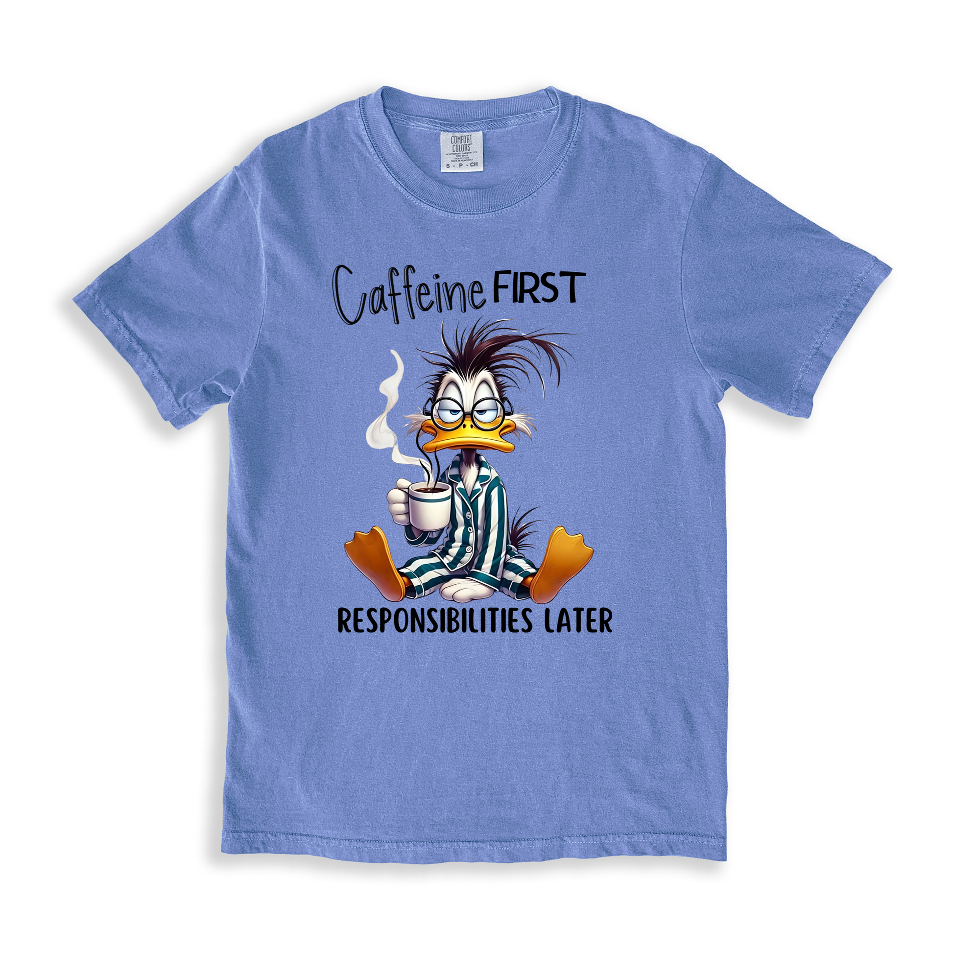 Caffeine First T-shirt - BlueJean