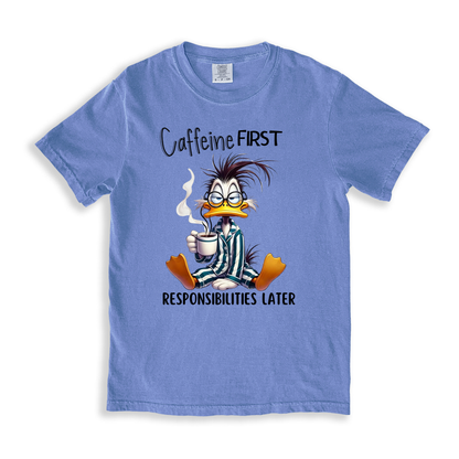 Caffeine First T-shirt - BlueJean
