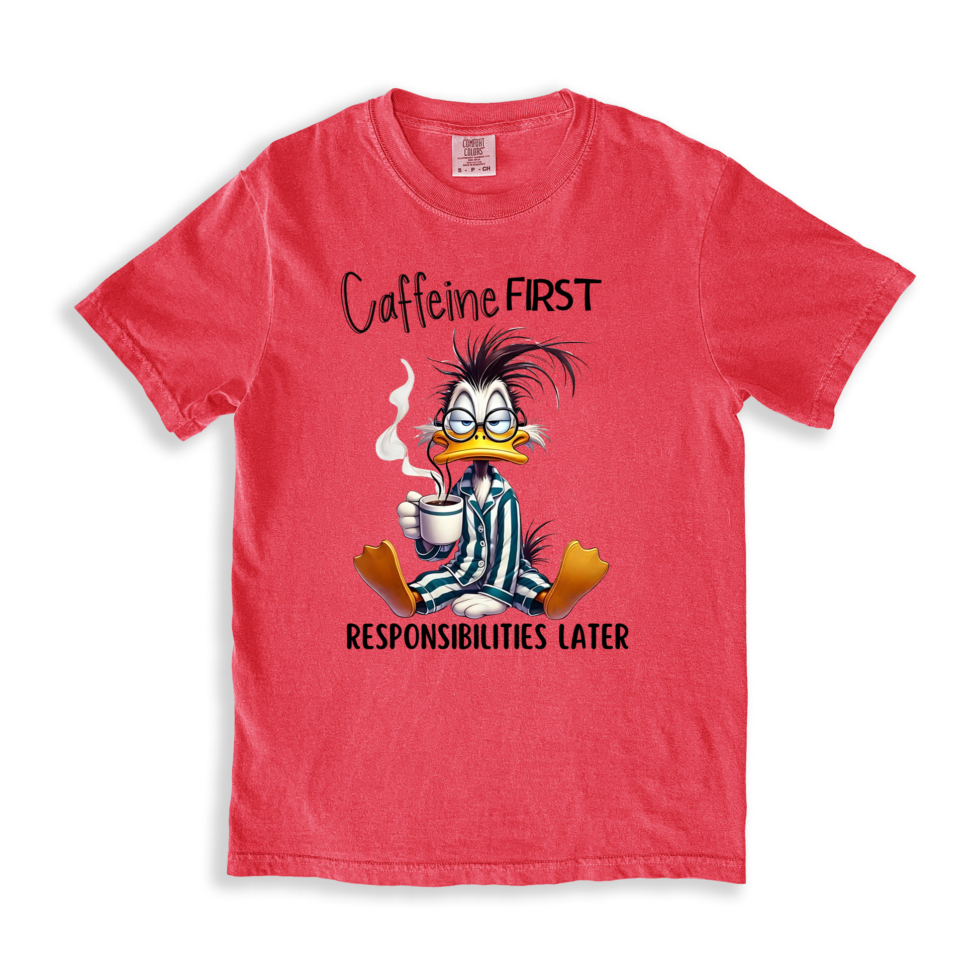 Caffeine First T-shirt - Watermelon