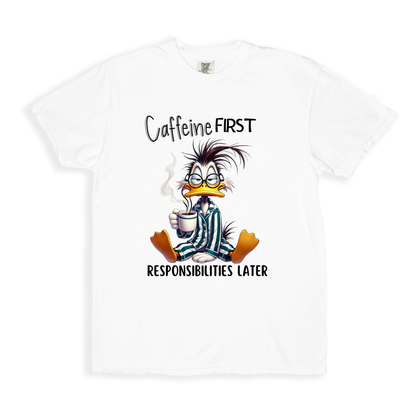 Caffeine First T-shirt - White