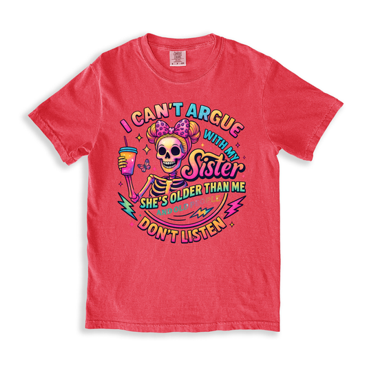 Cant Argue With My Sister 2 T-shirt - Watermelon