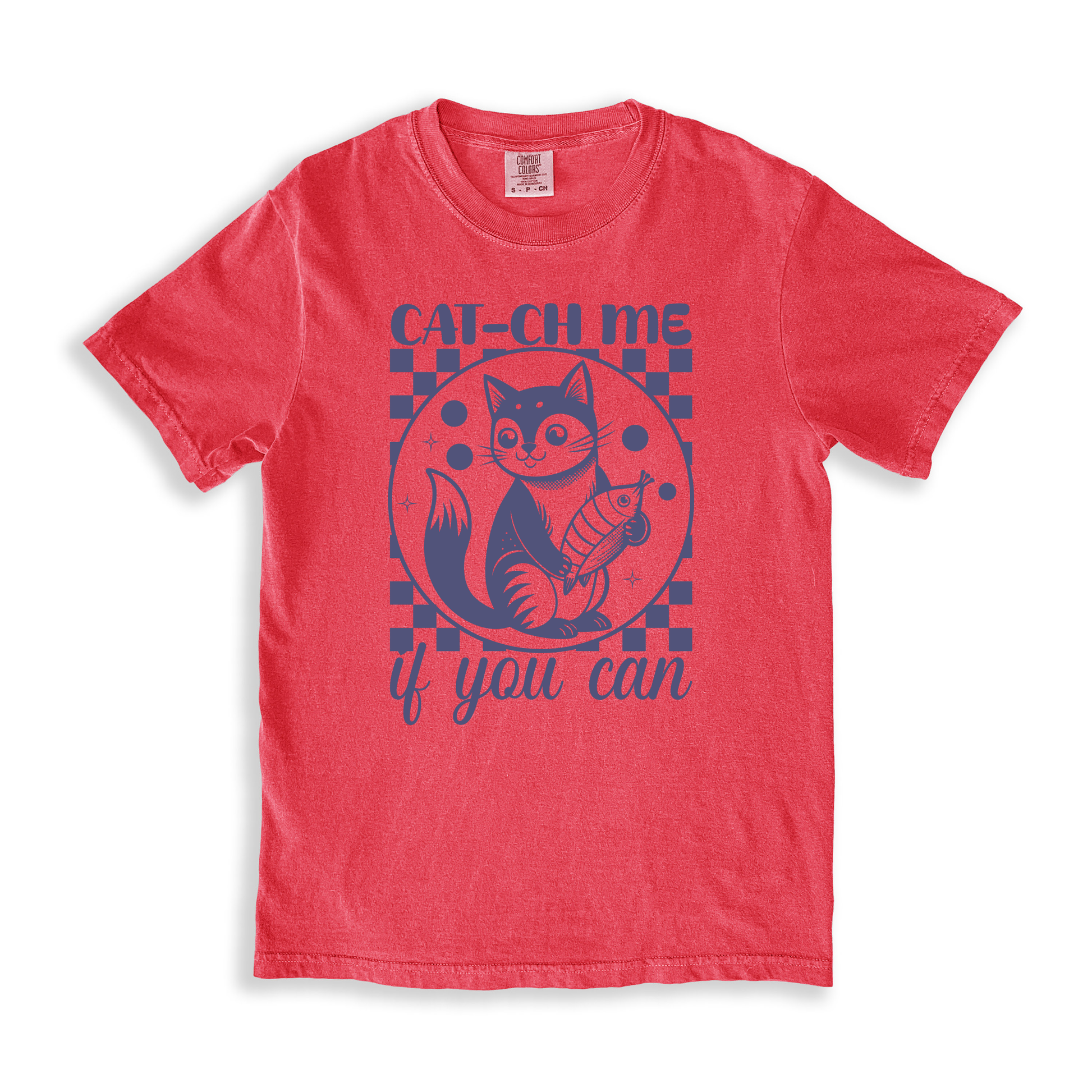Cat-ch Me If You Can T-shirt - Watermelon