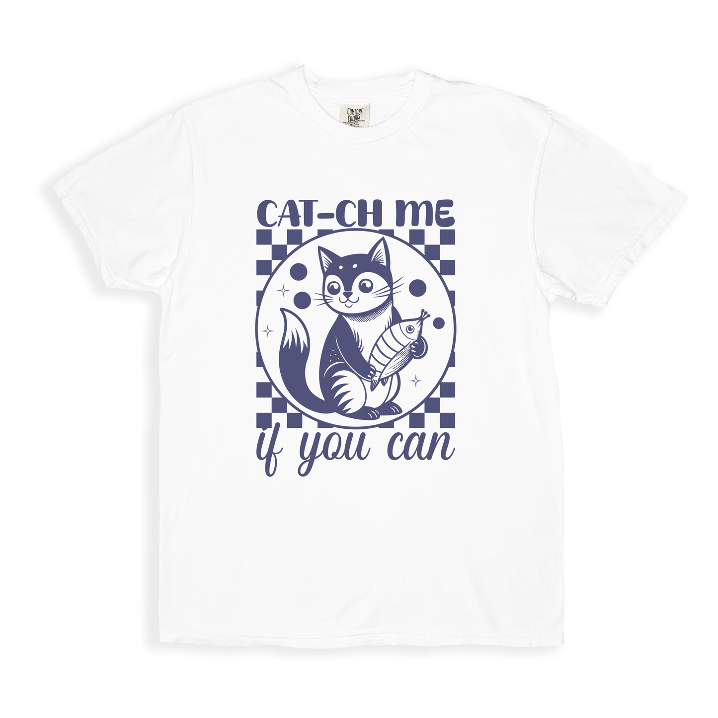 Cat-ch Me If You Can T-shirt - White