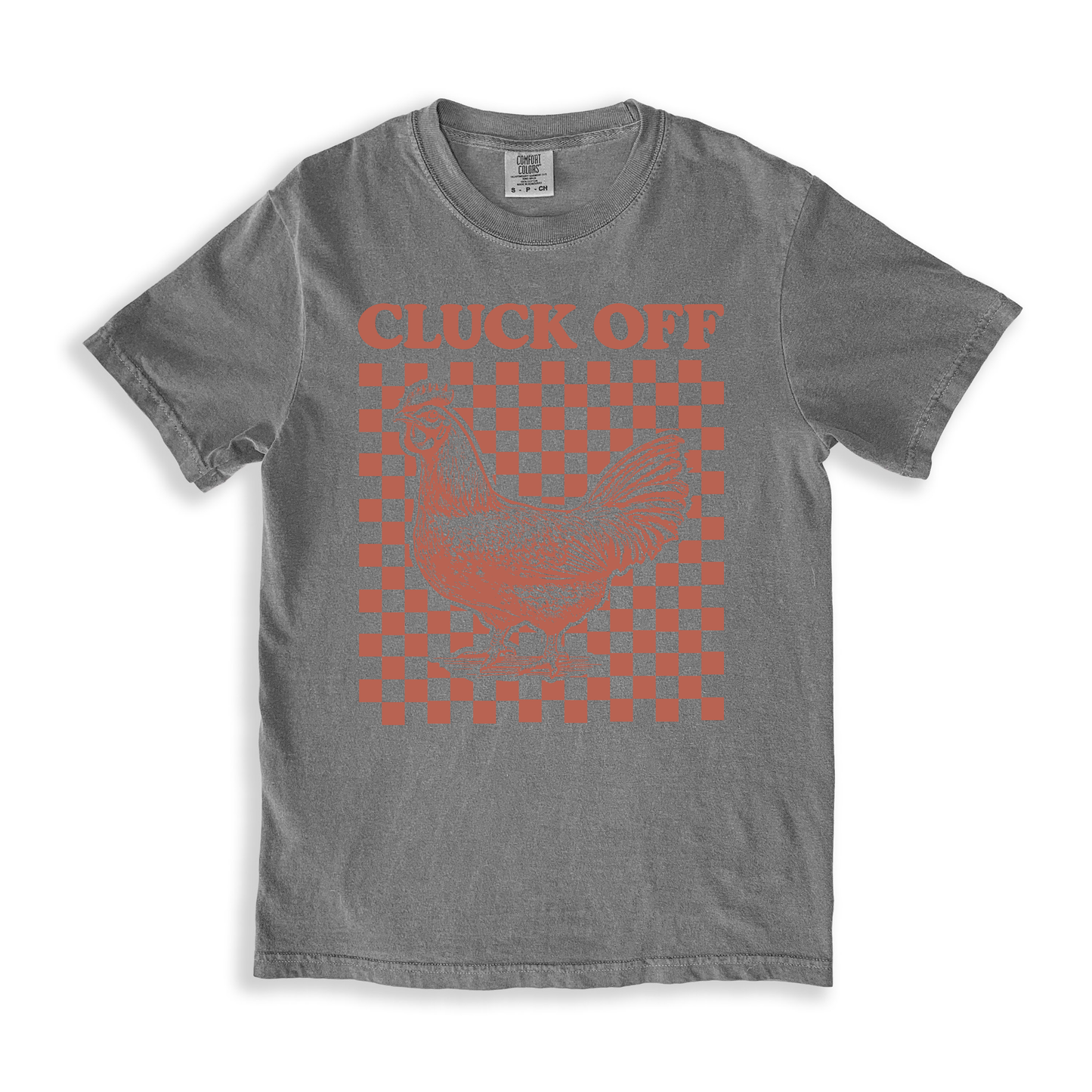 Chicken Cluck Off T-shirt - Grey