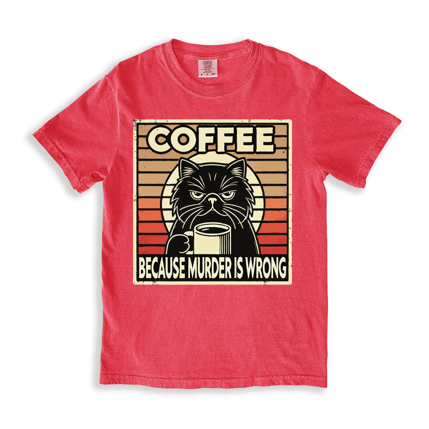 Coffee Because Murder Is Wrong T-shirt - Watermelon