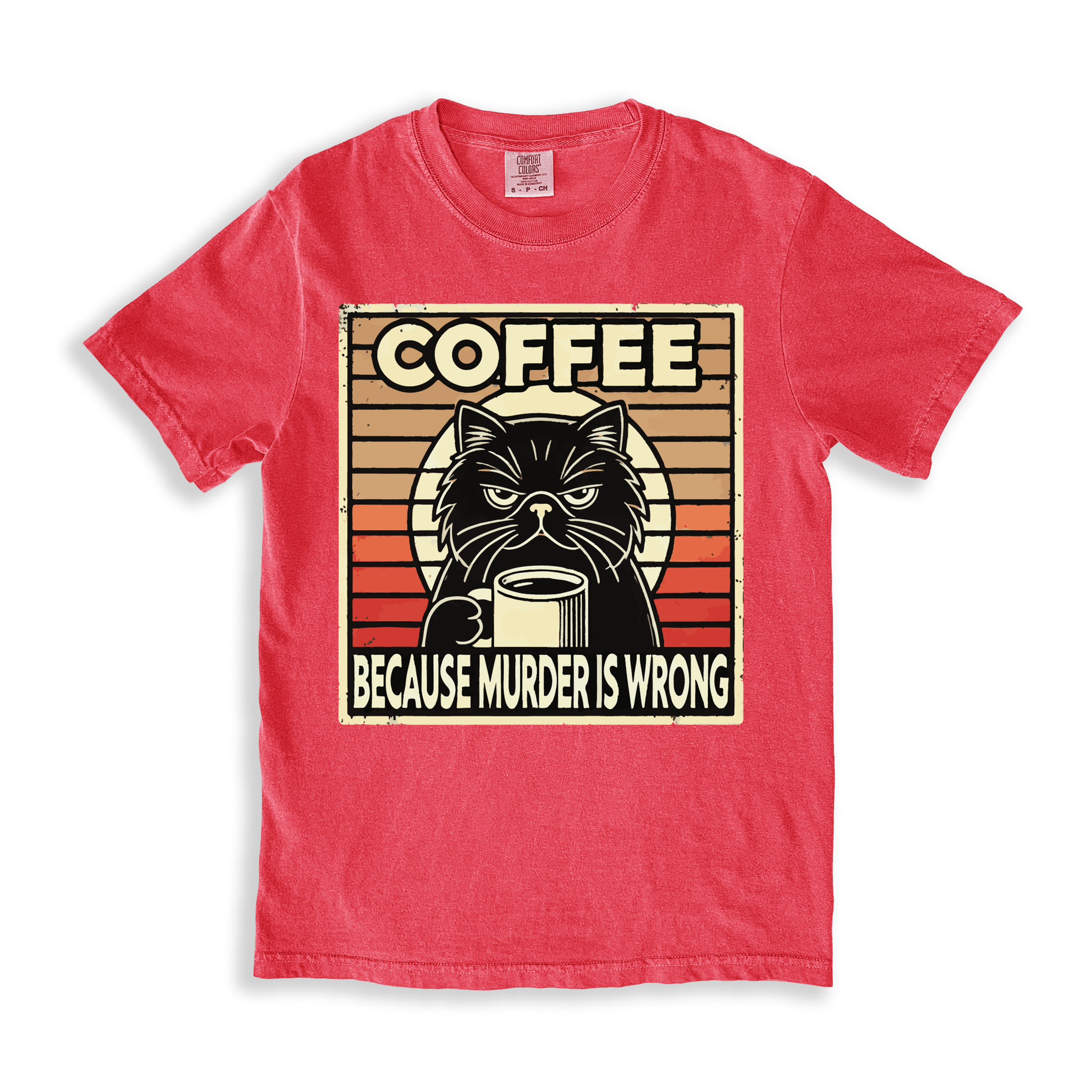 Coffee Because Murder Is Wrong T-shirt - Watermelon