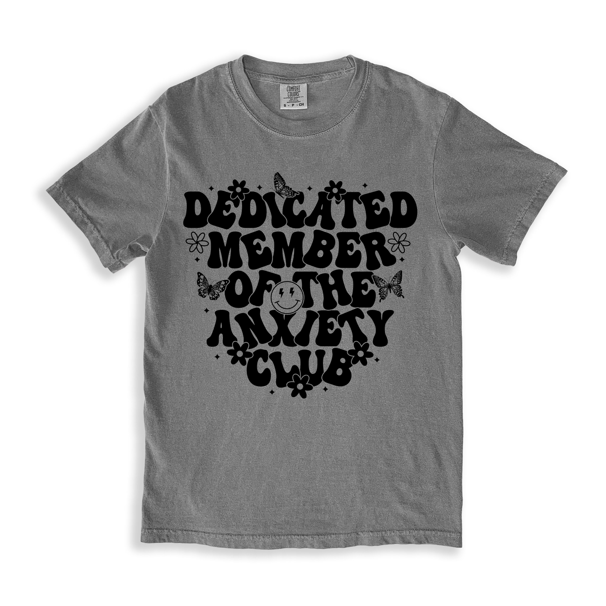 Dedicated Member Of The Anxiety Club 2 T-shirt - Grey