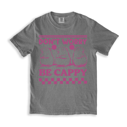 Don_t Worry Be Cappy 2 T-shirt - Grey