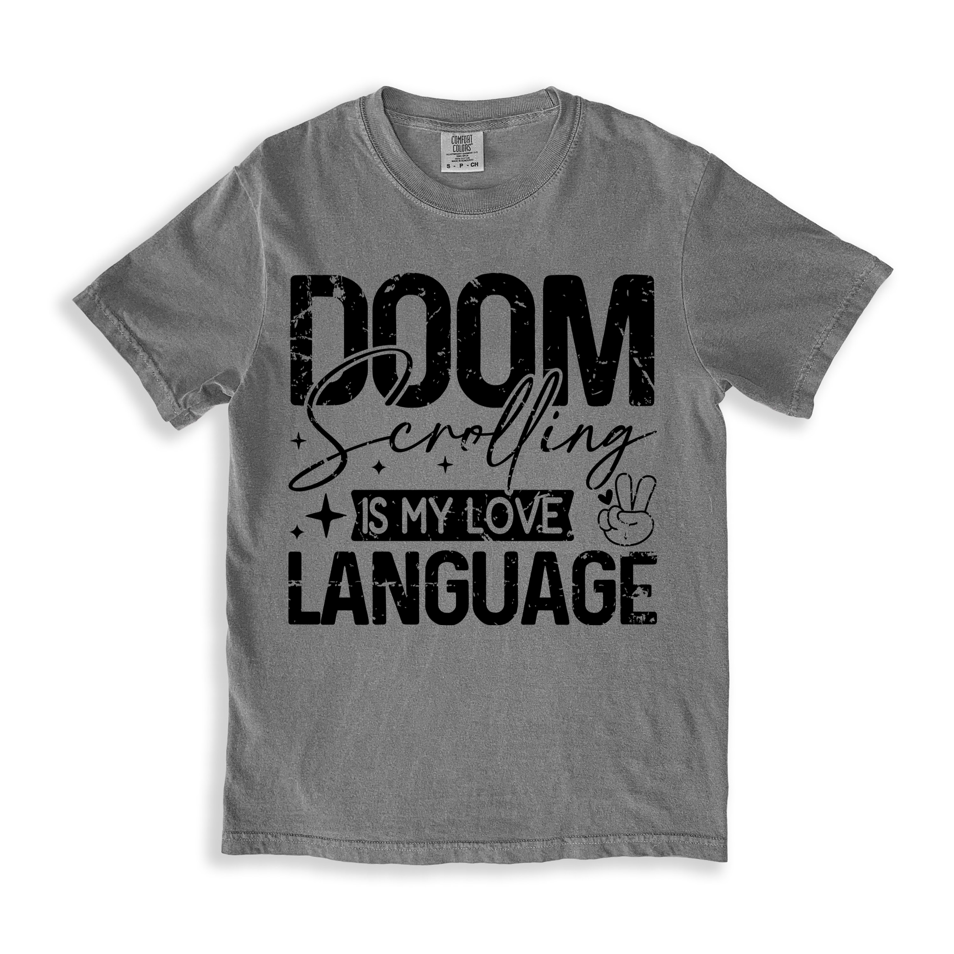 Doom Scrolling Is My Love Language T-shirt - Grey