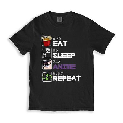 Eat Sleep Anime Repeat T-shirt