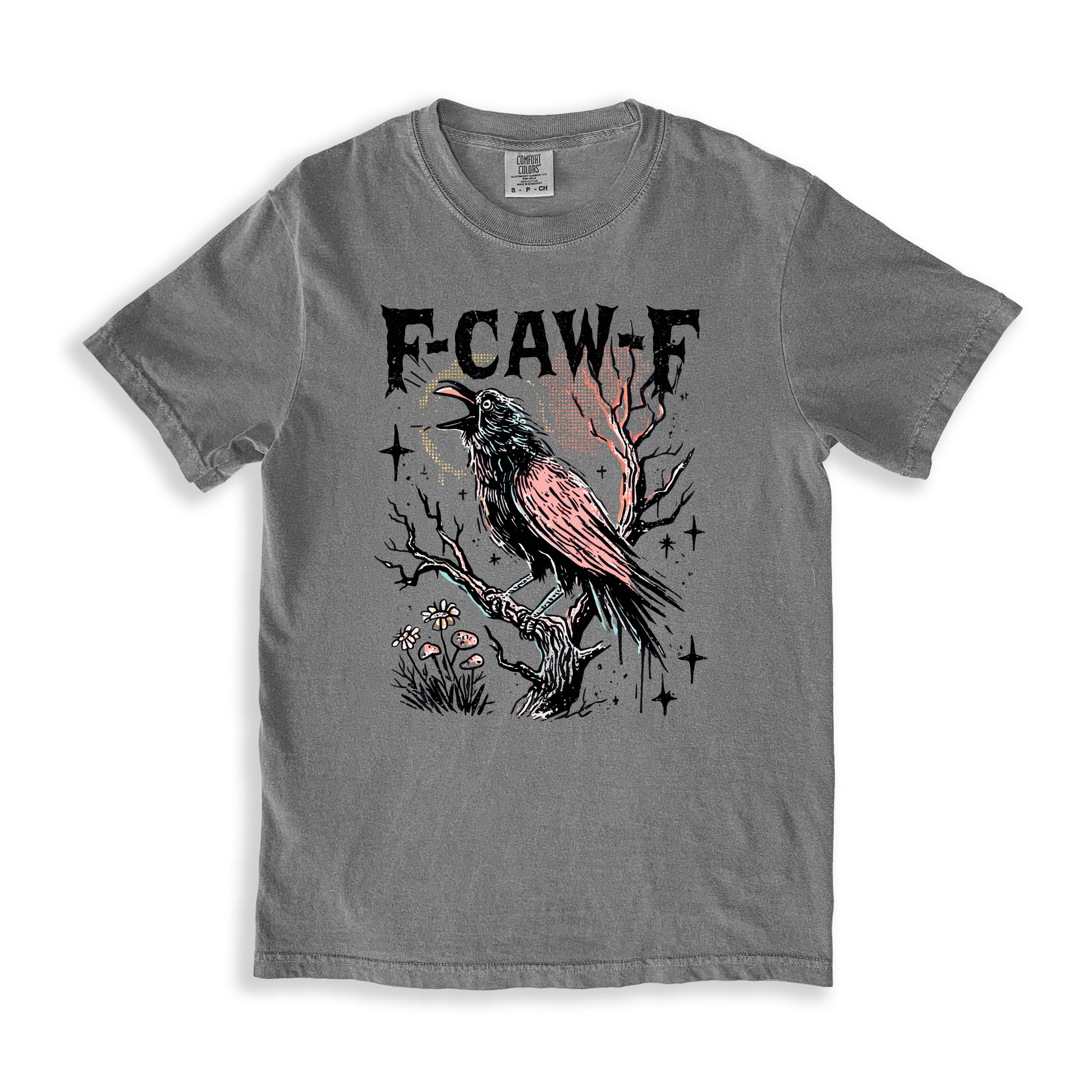 F-caw-f T-shirt - Grey