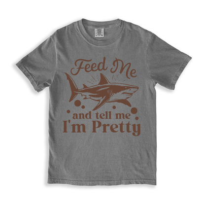 Feed Me And Tell Me I_m Pretty T-shirt - Grey