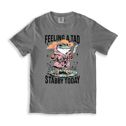 Feeling A Tab Stabby Today T-shirt - Grey