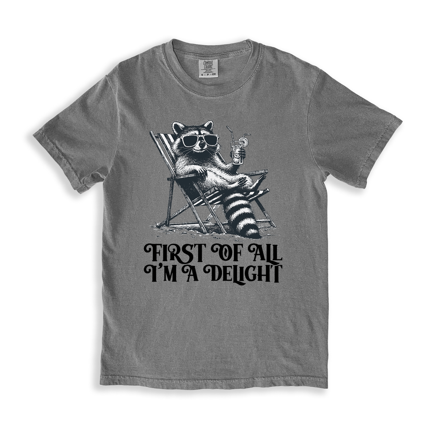 First Of All I_m A Delight 1 T-shirt - Grey