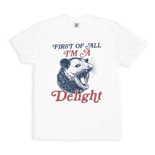 First Of All I_m A Delight 7 T-shirt - White