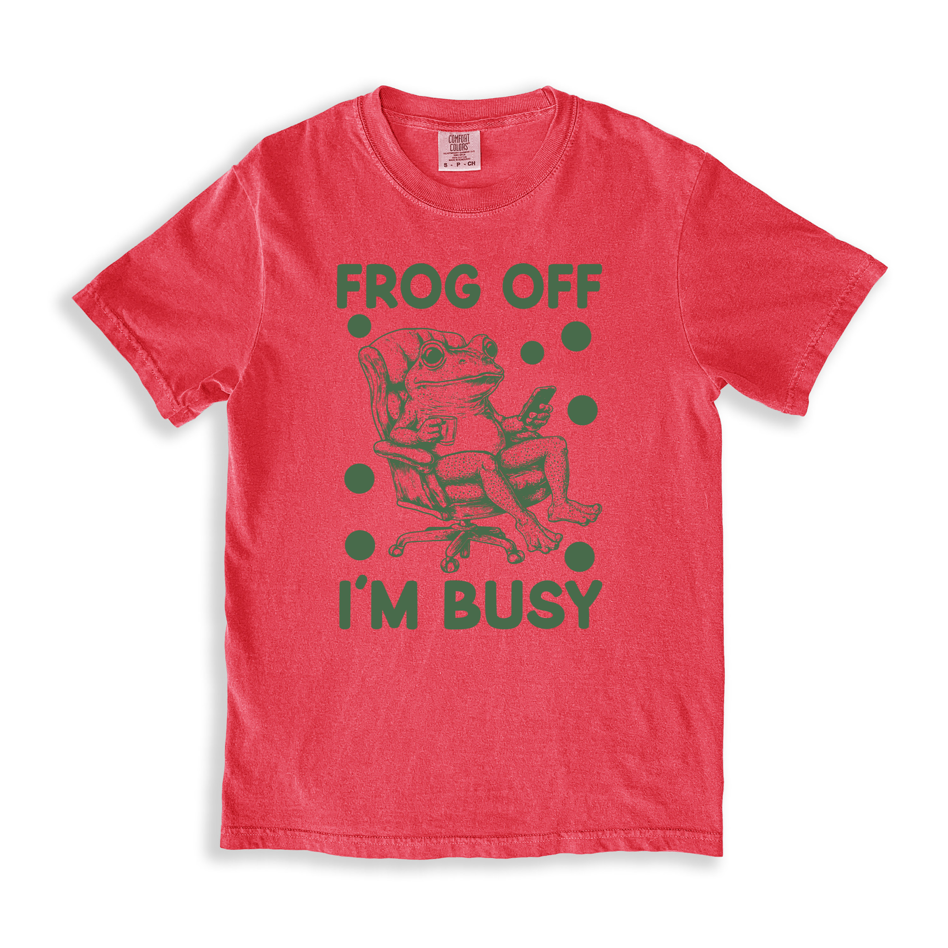 Frog Off I_m Busy T-shirt - Watermelon