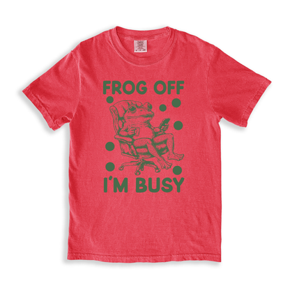 Frog Off I_m Busy T-shirt - Watermelon