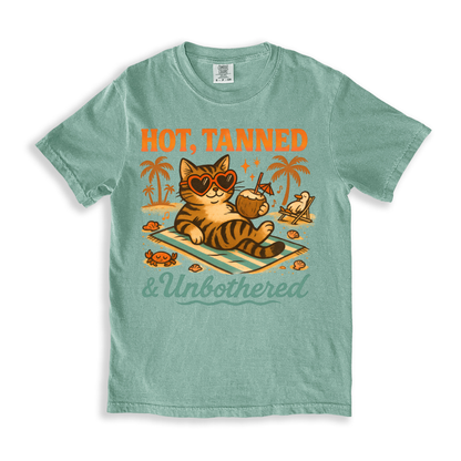 Hot, Tanned Unbothered_cropped T-shirt - Bay