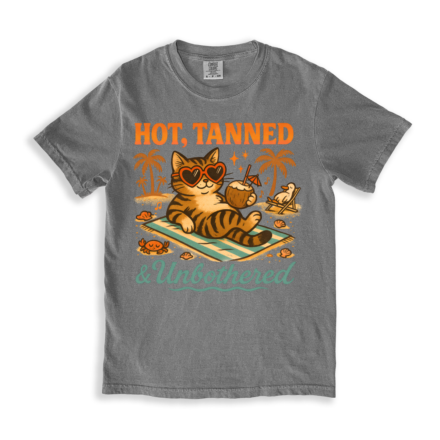 Hot, Tanned Unbothered_cropped T-shirt - Grey
