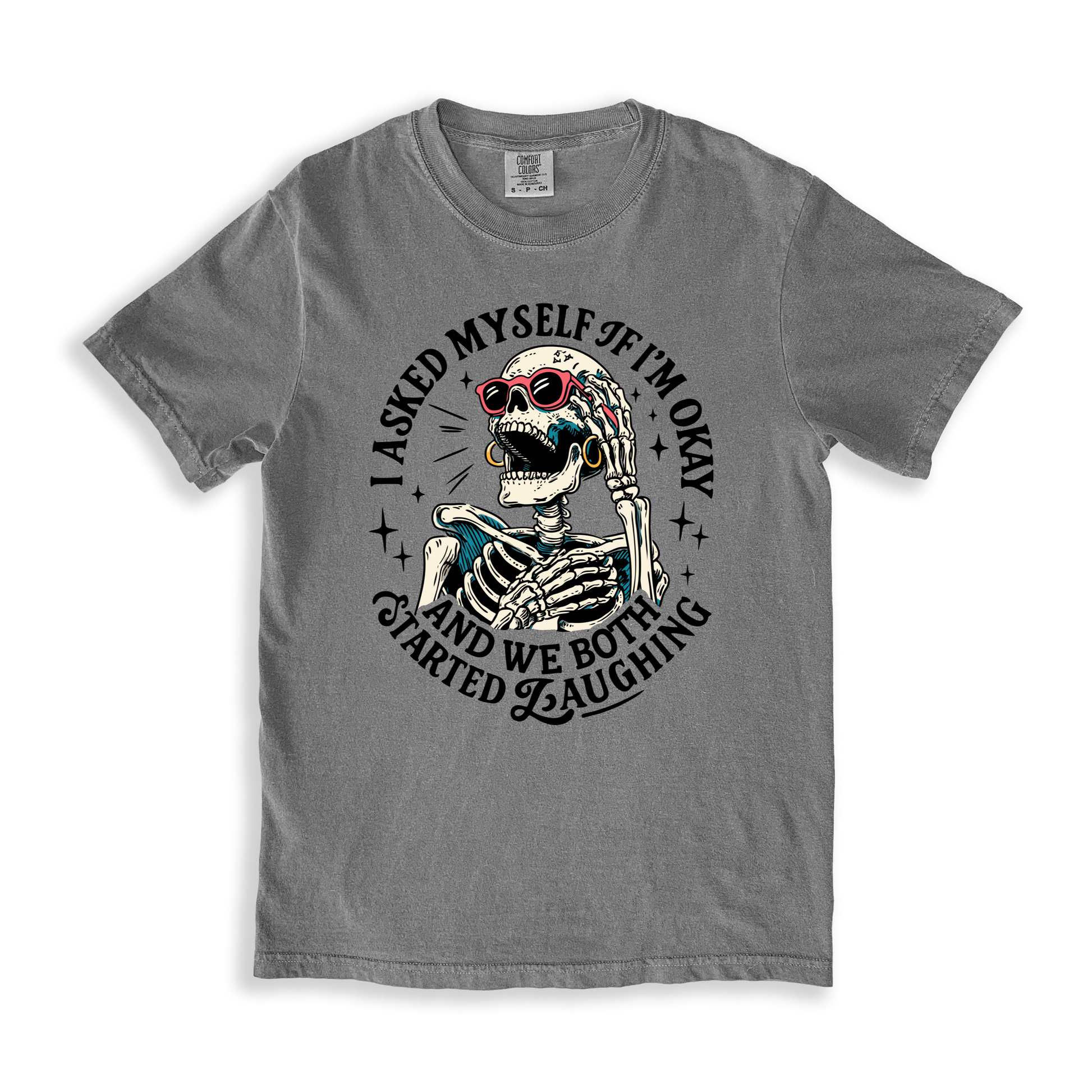 I Asked Myself If I_m Okay T-shirt - Grey