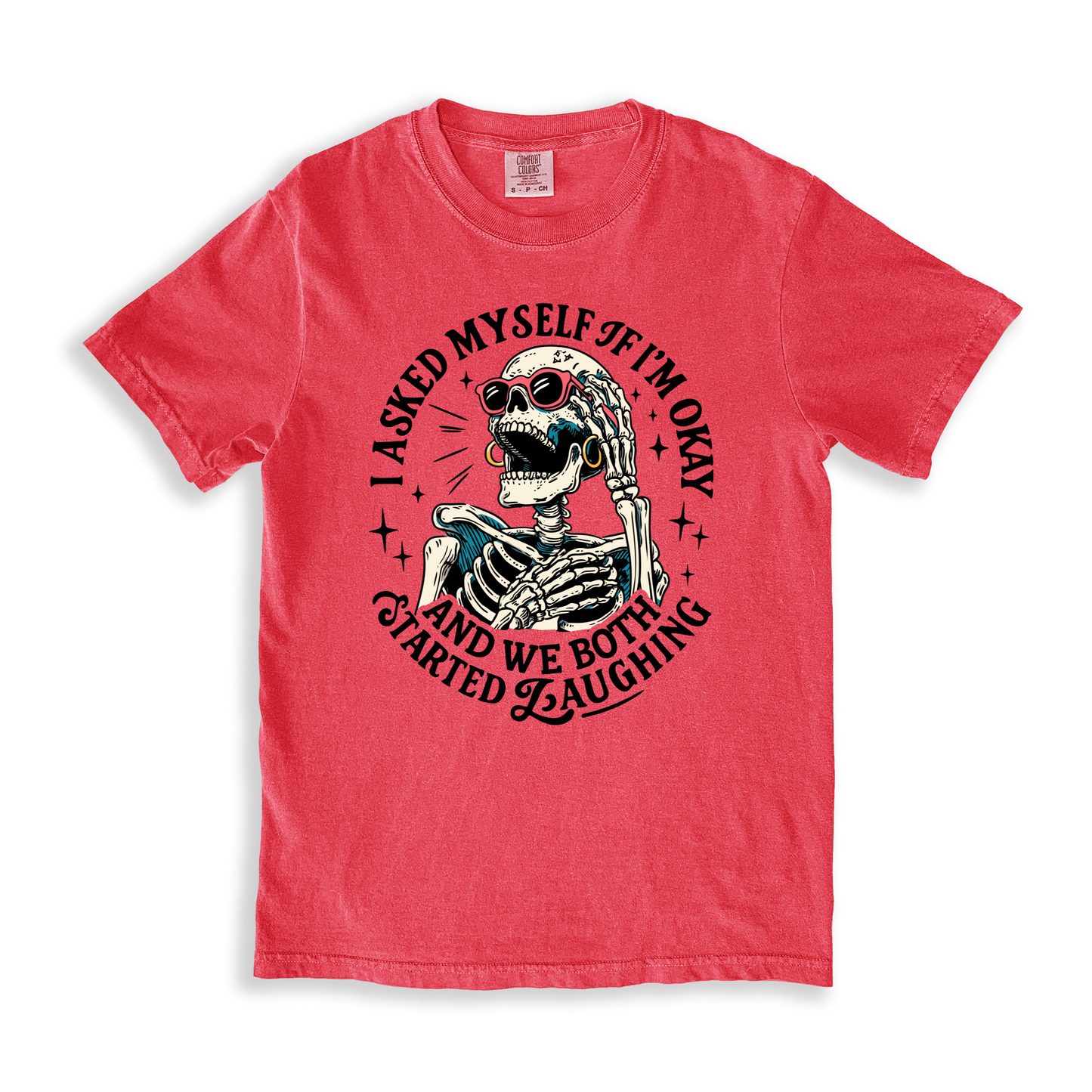 I Asked Myself If I_m Okay T-shirt - Watermelon