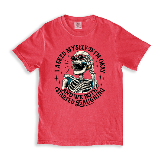 I Asked Myself If I_m Okay T-shirt - Watermelon