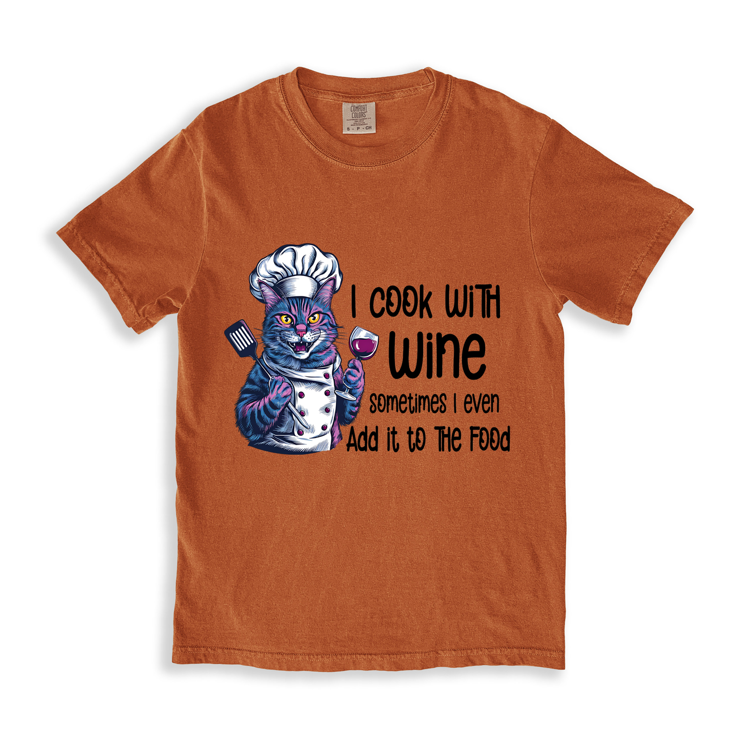I Cook With Wine T-shirt - Yam