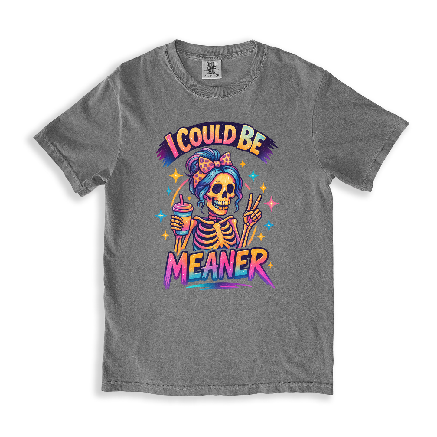 I Could Be Meaner 8 T-shirt - Grey