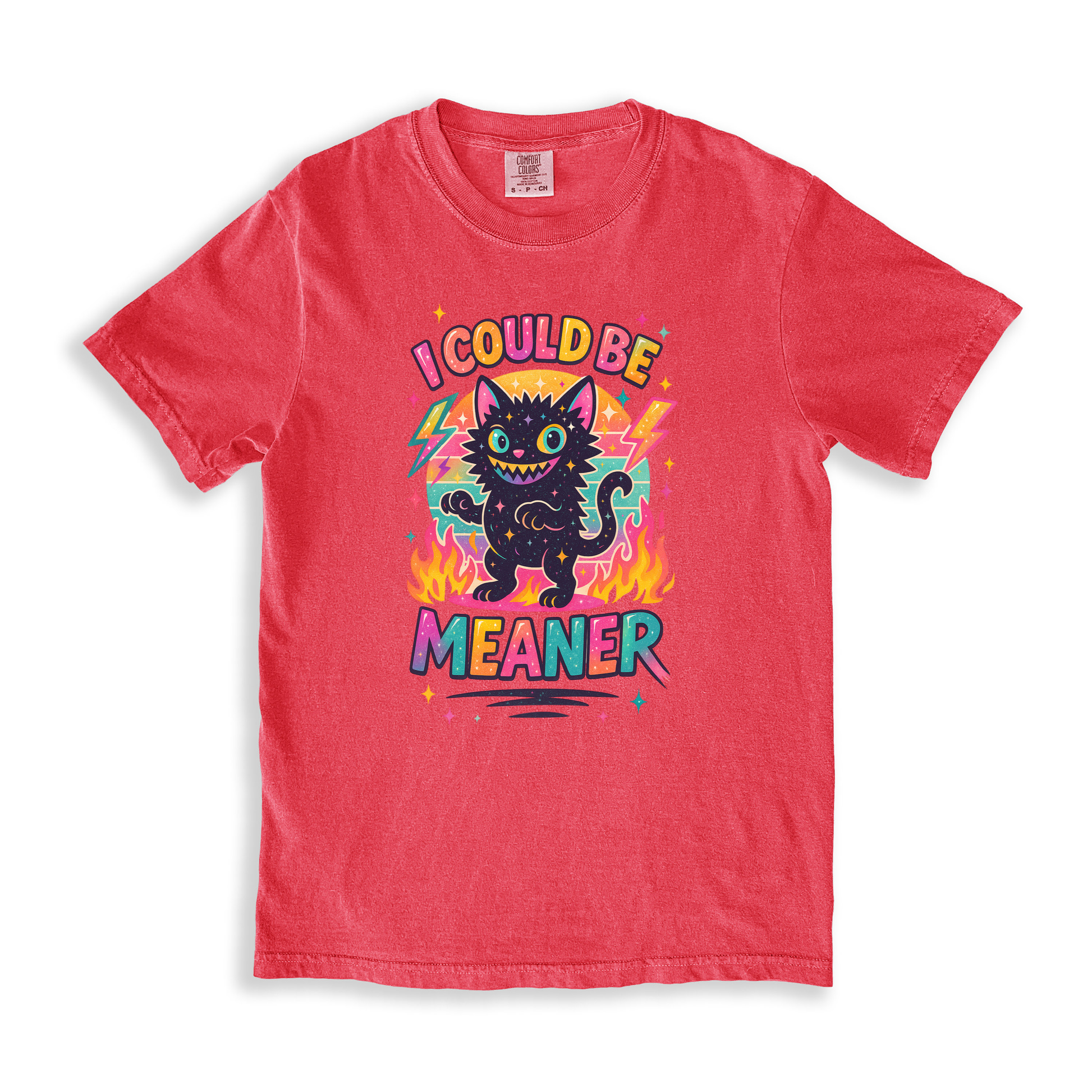 I Could Be Meaner T-shirt - Watermelon