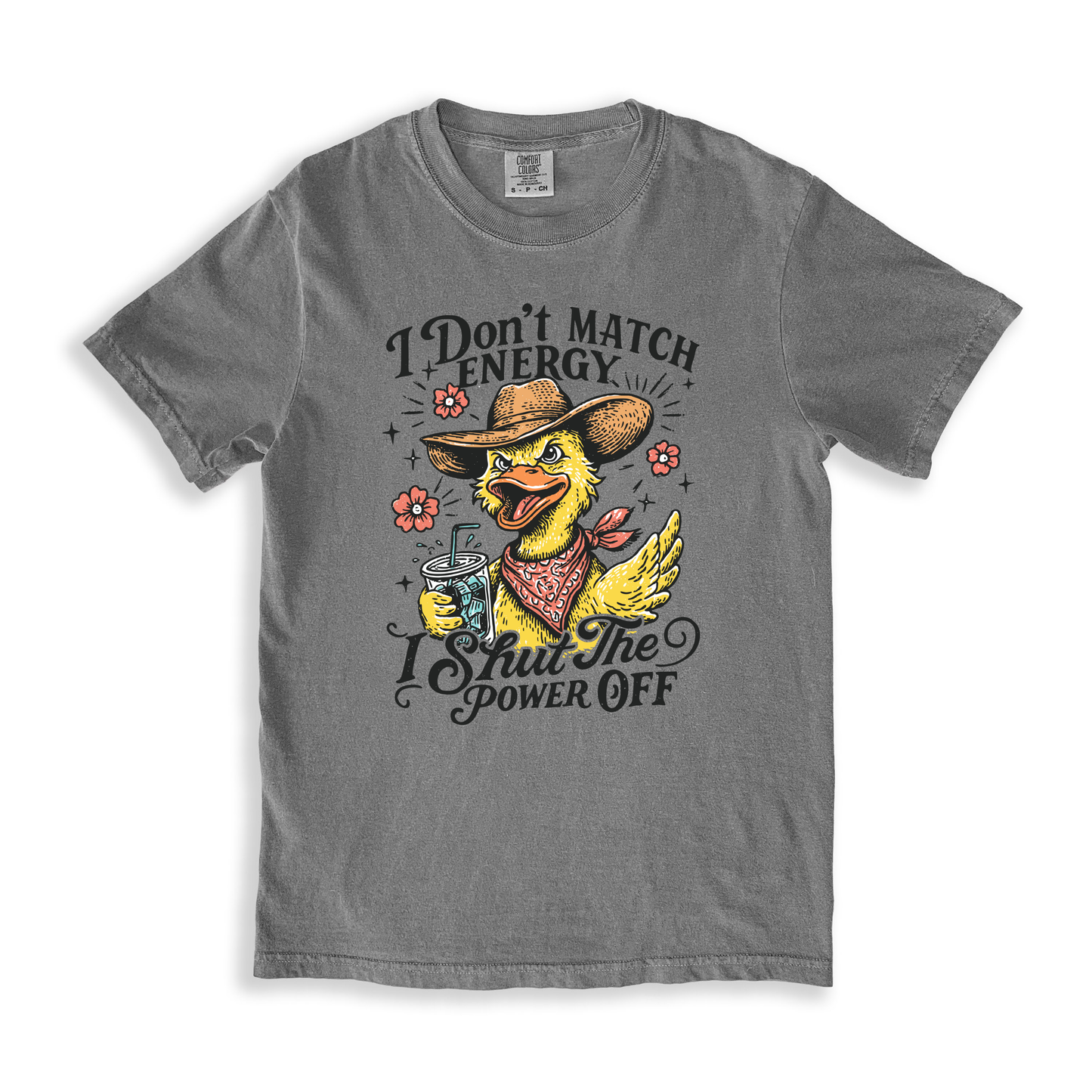 I Don_t Match Energy T-shirt - Grey