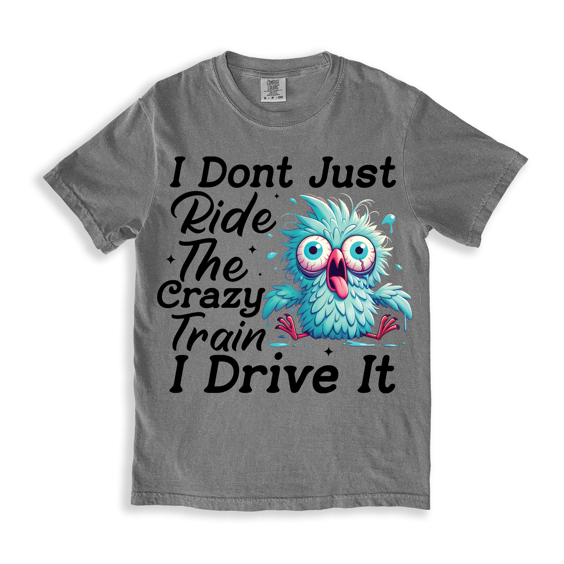 I Dont Just Ride The Crazy Train T-shirt - Grey