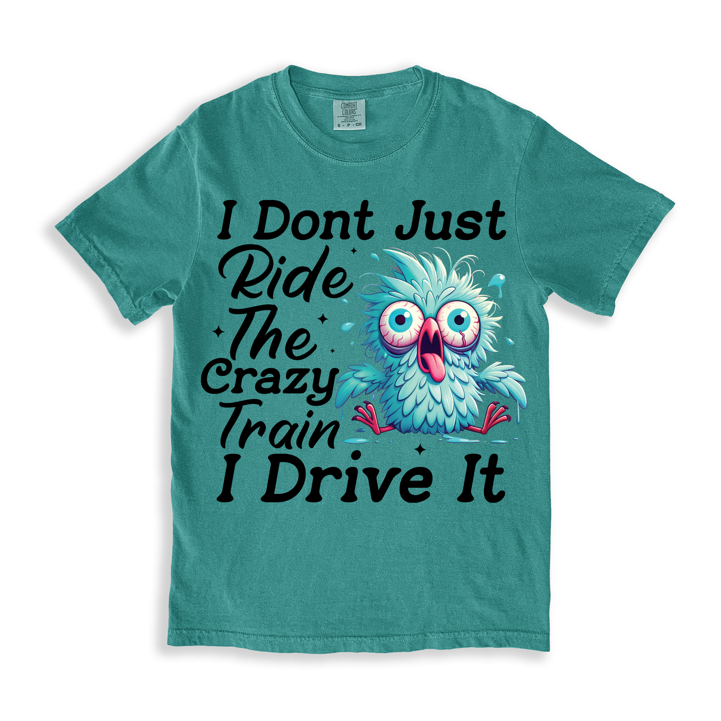 I Dont Just Ride The Crazy Train T-shirt - SeaFoam