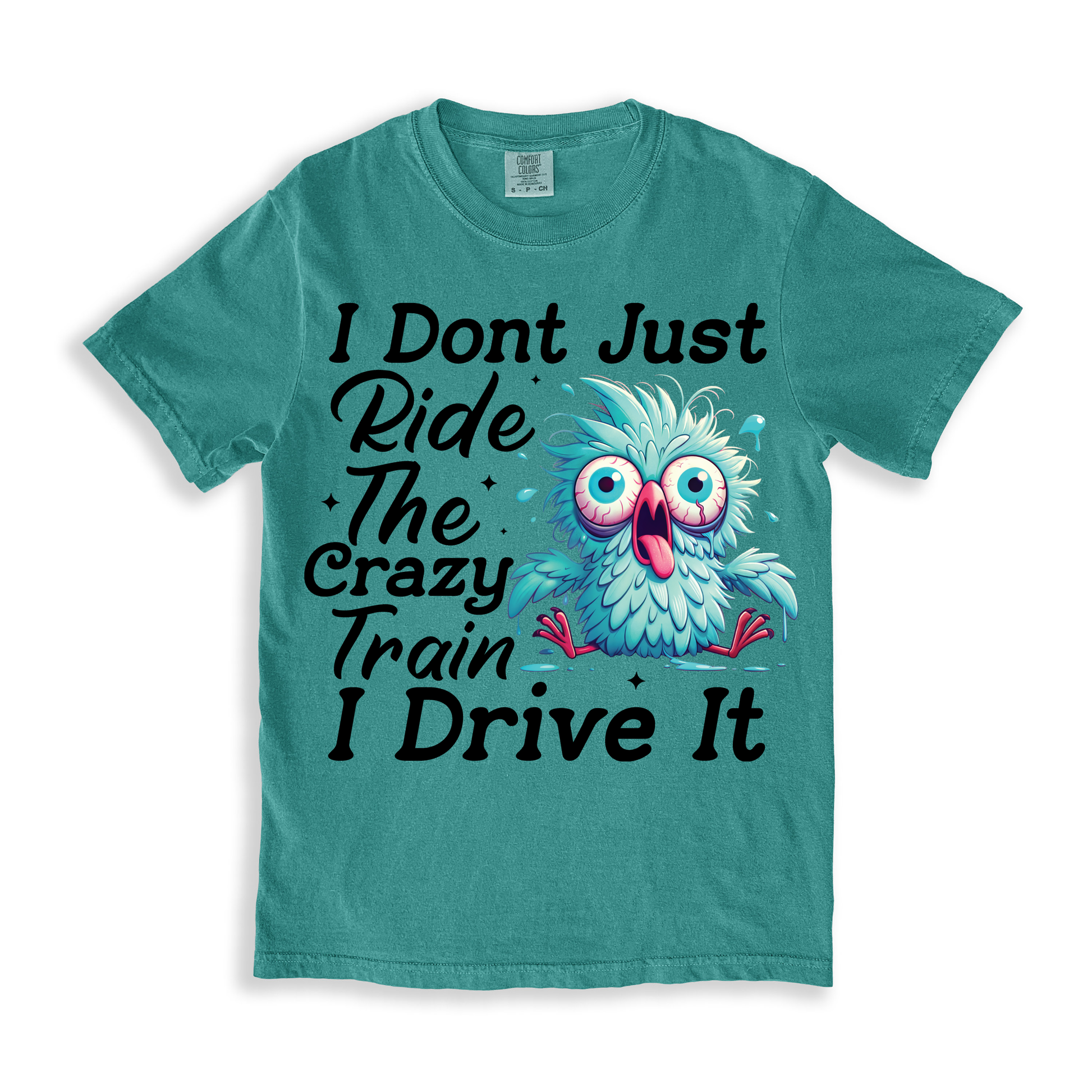 I Dont Just Ride The Crazy Train T-shirt - SeaFoam