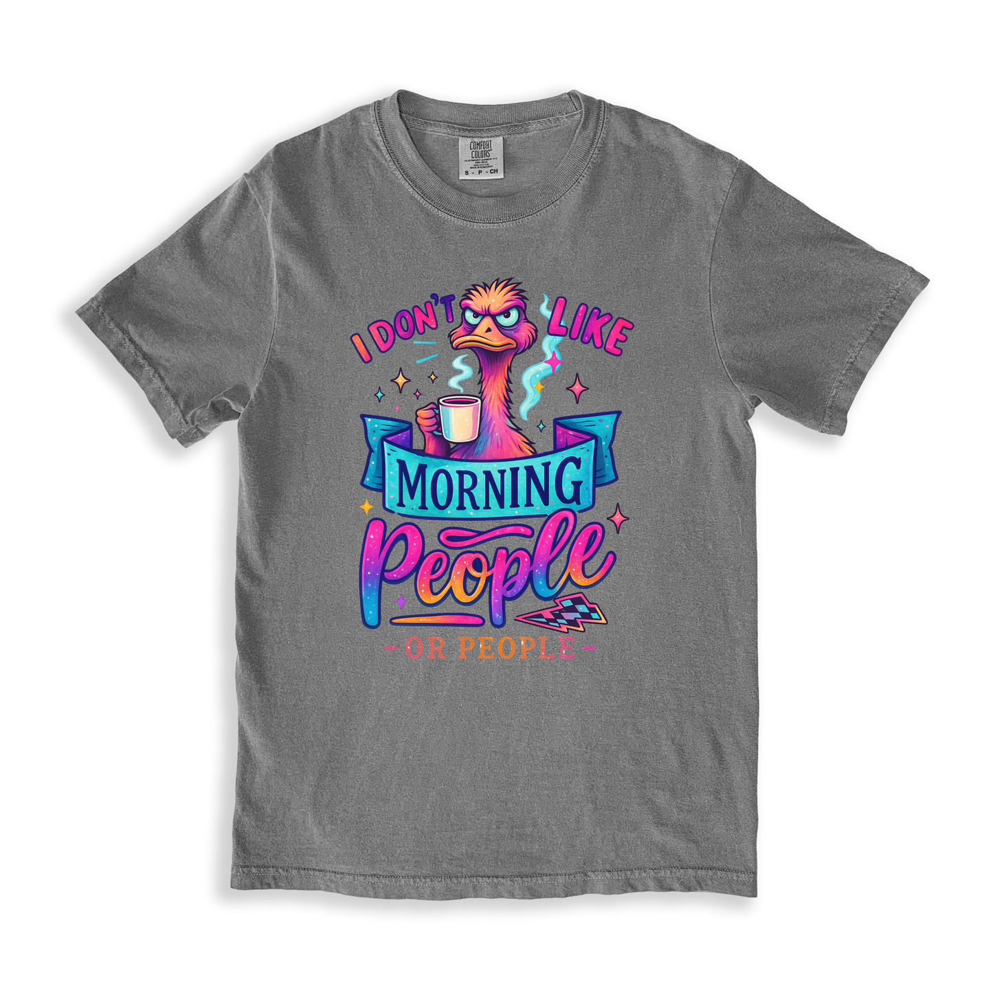 I Dont Like Morning Peopne T-shirt T-shirt - Grey