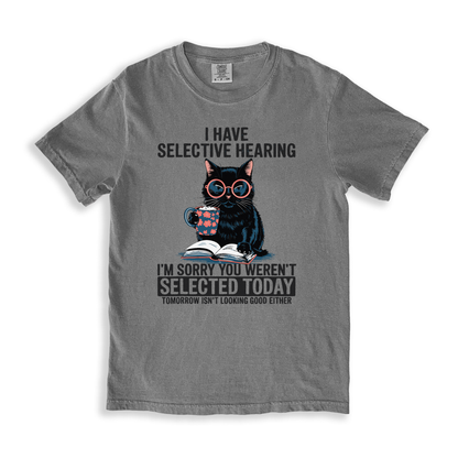 I Have Selective Hearing 1 T-shirt - Grey