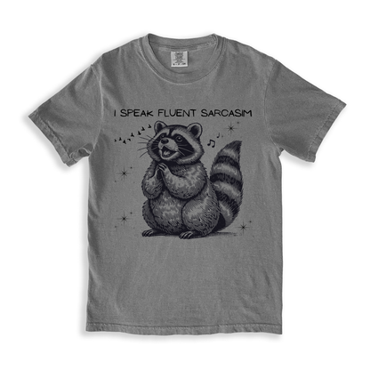 I Speak Fluent Sarcasm T-shirt - Grey