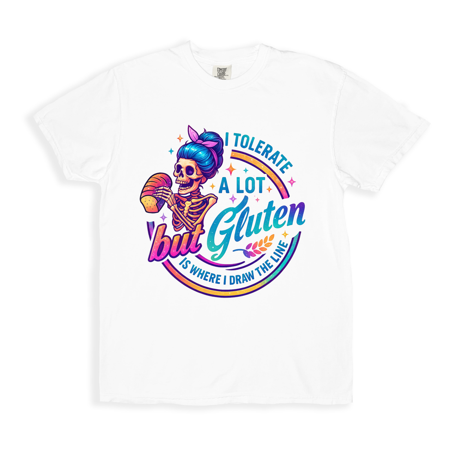I Tolerate But Gluten T-shirt T-shirt - White