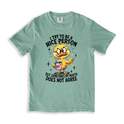 I Try To Be A Nice Person T-shirt - Bay