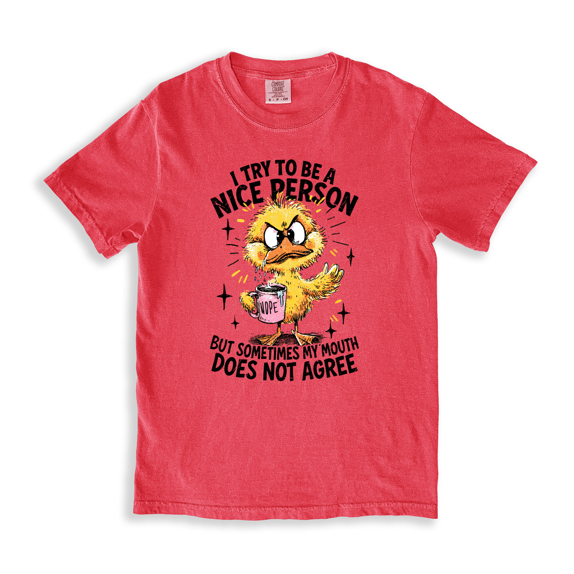 I Try To Be A Nice Person T-shirt - Watermelon