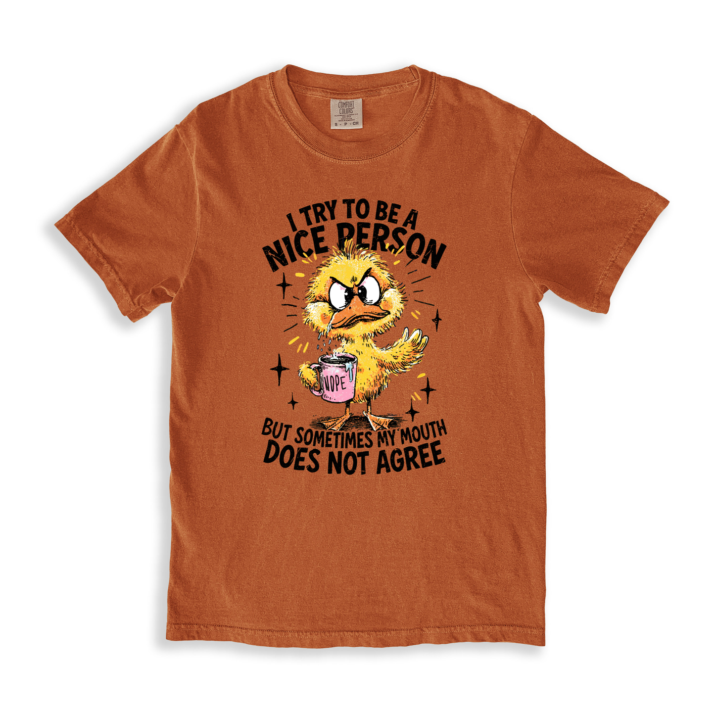 I Try To Be A Nice Person T-shirt - Yam