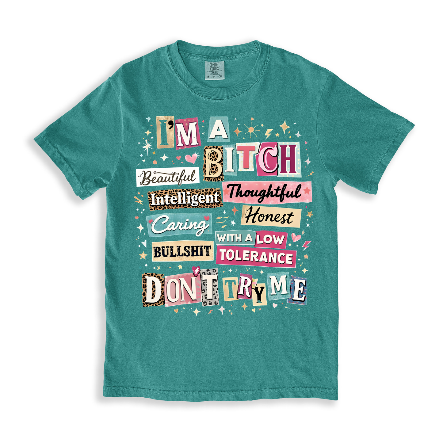 I'm A Beatiful Bitch T-shirt - SeaFoam