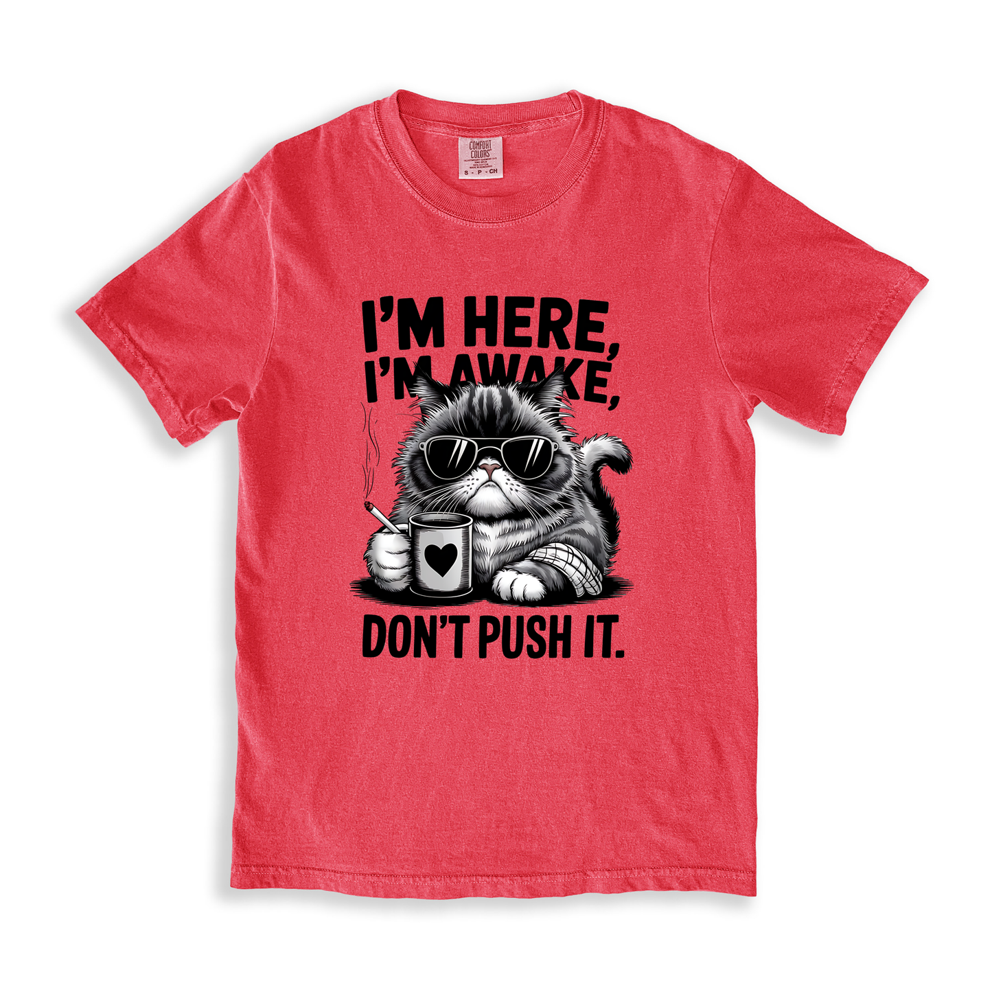 I_m Here I_m Awake Don_t Push It(1) T-shirt - Watermelon